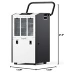 Deshumidificador Comercial Waykar DP600B-CA 155 Pintas, 8,000 pies cuadrados, bomba integrada, tanque de agua, control 1