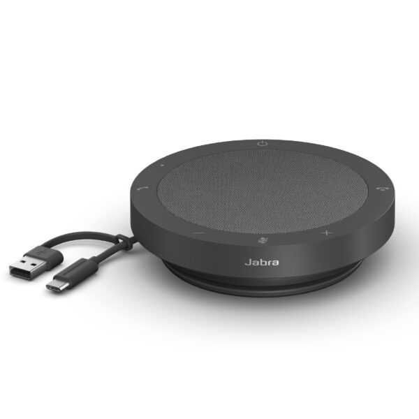 Jabra Speak2 40 Altavoz Portátil - 4 Micrófonos con Cancelación de Ruido, Altavoz Portátil de Rango Completo de 50mm, Au