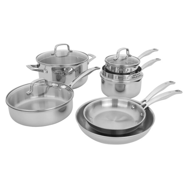 Batería de cocina HENCKELS Clad H3 1023647 acero inoxidable 10 piezas apto para inducción