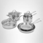 Batería de cocina HENCKELS Clad H3 1023647 acero inoxidable 10 piezas apto para inducción