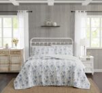Juego de edredón floral British Rose The Farmhouse Pem America 783048217288 tamaño King 3 piezas algodón certificado Oek