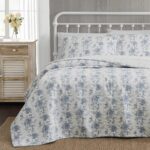 Juego de edredón floral British Rose The Farmhouse Pem America 783048217288 tamaño King 3 piezas algodón certificado Oek