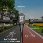 Hover-1 Alpha 2.0 Foldable Electric Scooter with 450W Brushless Motor, 18 mph Max Speed, 10” Air-Filled Tires and 12 Mil