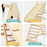 OLAKIDS Gimnasio de Selva Interior 4 en 1 Plegable para Niños Pequeños de Madera Montessori Juguetes de Escalada para Be