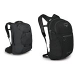 Mochila de viaje Osprey Farpoint 40 con mochila pequeña Daylite Plus negra set de equipaje para viajar senderismo talla