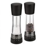 Cole & Mason H332293 Derwent Black Wood Salt and Pepper Mills, Gourmet Precision+, Ajuste de Molienda, Haya Teñida/Acríl