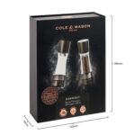 Cole & Mason H332293 Derwent Black Wood Salt and Pepper Mills, Gourmet Precision+, Ajuste de Molienda, Haya Teñida/Acríl