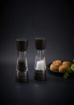 Cole & Mason H332293 Derwent Black Wood Salt and Pepper Mills, Gourmet Precision+, Ajuste de Molienda, Haya Teñida/Acríl