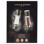 Cole & Mason H332293 Derwent Black Wood Salt and Pepper Mills, Gourmet Precision+, Ajuste de Molienda, Haya Teñida/Acríl