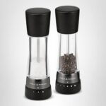 Cole & Mason H332293 Derwent Black Wood Salt and Pepper Mills, Gourmet Precision+, Ajuste de Molienda, Haya Teñida/Acríl
