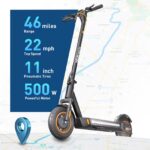 Hiboy MAX Pro Scooter Eléctrico, 46.6 Mi de Largo Alcance, 22 MPH Potenciado por Motor MAX de 650W, Neumáticos de 11'',