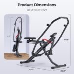 Máquina de sentadillas y remo Row-N-Ride Sunny Health Fitness SF-A022070 resistencia ajustable entrenamiento glúteos y c