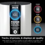Purificador de aire para mascotas Shark HP102PET Clean Sense filtro HEPA 500 pies cuadrados captura caspa pelo alérgenos