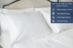 Juego de funda de edredón King algodón orgánico GOTS 400 hilos fibra larga transpirable Delara DELSATDSKING-WHTE blanco