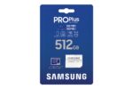 Samsung Tarjeta de memoria microSD PRO Plus + adaptador, microSDXC de 512 GB, hasta 180 MB/s, Full HD y 4K UHD, UHS I, C