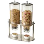 Dispensador cereal doble acero inoxidable Steelite International 7345MW117 uso bufe restaurante comercial