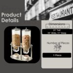 Dispensador cereal doble acero inoxidable Steelite International 7345MW117 uso bufe restaurante comercial