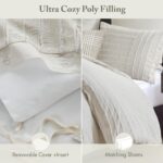 Edredon jacquard rayas boho Madison Park E&E Co Ltd DBA JLA Home MPS10-497 algodon king extragrande con funda extraible