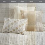 Edredon jacquard rayas boho Madison Park E&E Co Ltd DBA JLA Home MPS10-497 algodon king extragrande con funda extraible