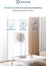 Robot Limpiador de Ventanas ECOVACS Winbot W1 Pro - Succión 2800 Pa, Rociado Dual Cruzado, Navegación Win SLAM 3.0, Limp