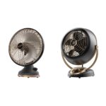 Ventilador Vintage Oscilante Vornado Silver Swan Alchemy y VFAN Alchemy metal color plomizo 3 velocidades Art Deco