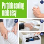 Aire acondicionado portátil Westinghouse WPAC14000s 14000 BTU deshumidificador integrado enfría hasta 65 metros cuadrado