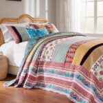 Juego de ropa de cama acolchada Greenland Home Fashions Thalia GL-1606AJSK 3 piezas king jumbo diseño Tango