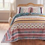 Juego de ropa de cama acolchada Greenland Home Fashions Thalia GL-1606AJSK 3 piezas king jumbo diseño Tango