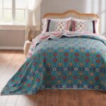 Juego de ropa de cama acolchada Greenland Home Fashions Thalia GL-1606AJSK 3 piezas king jumbo diseño Tango