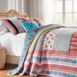 Juego de ropa de cama acolchada Greenland Home Fashions Thalia GL-1606AJSK 3 piezas king jumbo diseño Tango