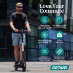 Gotrax APEX Series Electric Scooter for Adults, Max Mile and Mph Speed Motor, 8.5" Solid Tires, Long Life Battery Bright