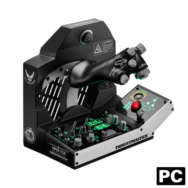Sistema Acelerador Mando de Vuelo Thrustmaster Viper TQS Mission Pack 4060254 metal 64 botones 6 ejes licencia U.S. Air