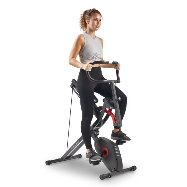 Entrenador Remo y Bicicleta Sunny Health Fitness Row N Ride PRO SF A022077 2 en 1 sentadillas cardio con bandas de resis