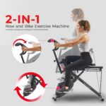 Entrenador Remo y Bicicleta Sunny Health Fitness Row N Ride PRO SF A022077 2 en 1 sentadillas cardio con bandas de resis