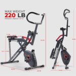 Entrenador Remo y Bicicleta Sunny Health Fitness Row N Ride PRO SF A022077 2 en 1 sentadillas cardio con bandas de resis
