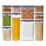 Juego de recipientes y organizador de refrigerador OXO Good Grips 18 piezas contenedores POP blancos y organizadores de