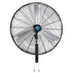 Ventilador de pared oscilante Tornado HI-FAN-30MOWF-A-1P-HEX 30 pulgadas 8850 CFM 3 velocidades 220 W certificado UL uso