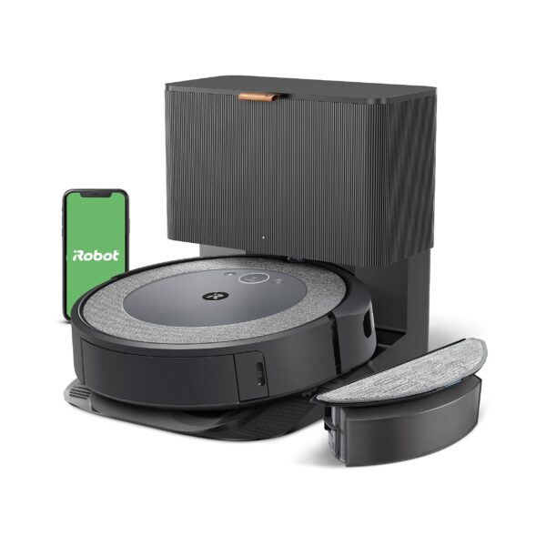 Robot Aspirador Trapeador iRobot Roomba Combo i5+ Modelo i557020 – Mapeo Inteligente por Habitación, Vaciado Automático
