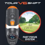 Bushnell Golf Tour V6 Shift Laser Rangefinder with Slope Compensation, 1300-Yard Range, Flag Lock Vibration, Magnetic Ca