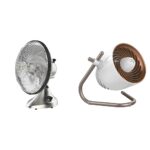 Paquete Ventiladores Vintage Vornado Silver Swan Niquel Cepillado Oscilante y Pivot Personal Cobre