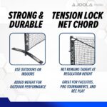 JOOLA Symmetry Red de Pickleball Portátil - Red de Tamaño Reglamentario para Interiores y Exteriores - Configura Fácilme