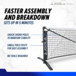 JOOLA Symmetry Red de Pickleball Portátil - Red de Tamaño Reglamentario para Interiores y Exteriores - Configura Fácilme