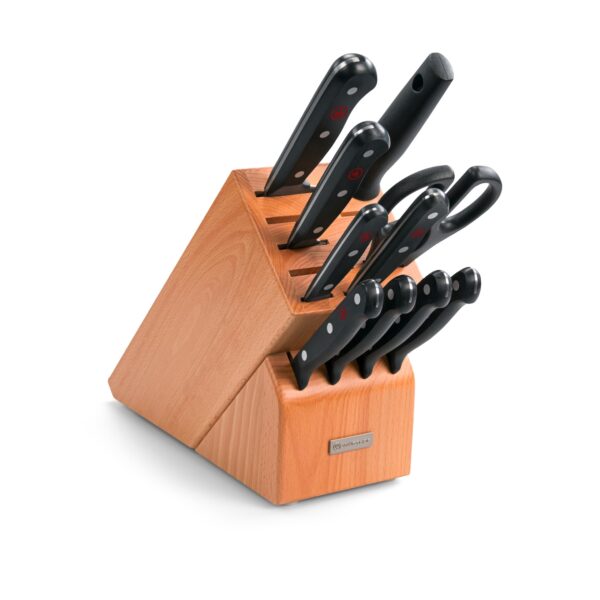 Juego de cuchillos de cocina con bloque Wüsthof Gourmet 1095071004 de madera de haya 11 piezas
