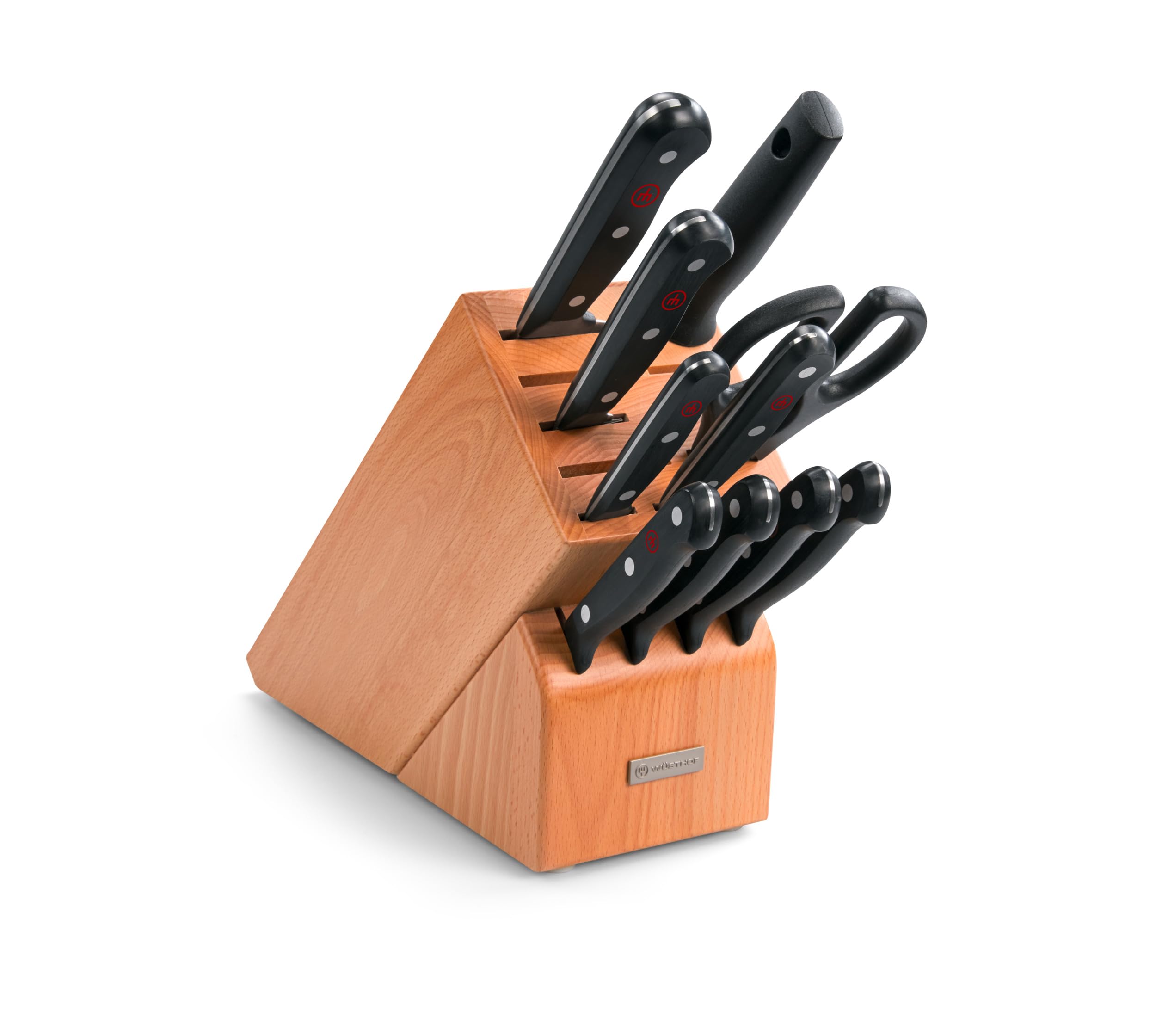 Version 1.0.0 Juego de cuchillos de cocina con bloque Wüsthof Gourmet 1095071004 de madera de haya 11 piezas