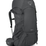 Osprey Rook 65L Mochila de mochilero para hombre, color carbón oscuro/forro plateado