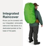Osprey Rook 65L Mochila de mochilero para hombre, color carbón oscuro/forro plateado