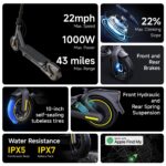 Scooter eléctrico Segway Ninebot Serie MAX para adultos, 22-28 MPH, hasta 50 millas de alcance, suspensión doble, certif