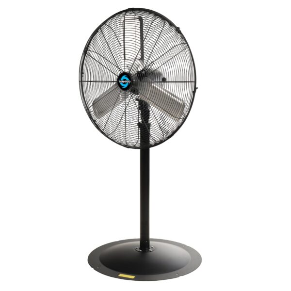 Ventilador de Pedestal Oscilante Industrial Tornado HI-FAN-24POF-1P-HEX 24 Pulgadas 7600 CFM 3 Velocidades 1/4 HP Certif