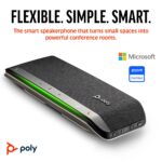 Poly Sync 40 Altavoz Inteligente con Conferencia (Plantronics) - Espacios de Trabajo Flexibles - Conéctate a PC/Mac a tr