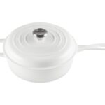 Cacerola Cassadou Le Creuset Signature 21079026010041 Hierro Fundido Esmaltado Blanco 3.75 Cuartos